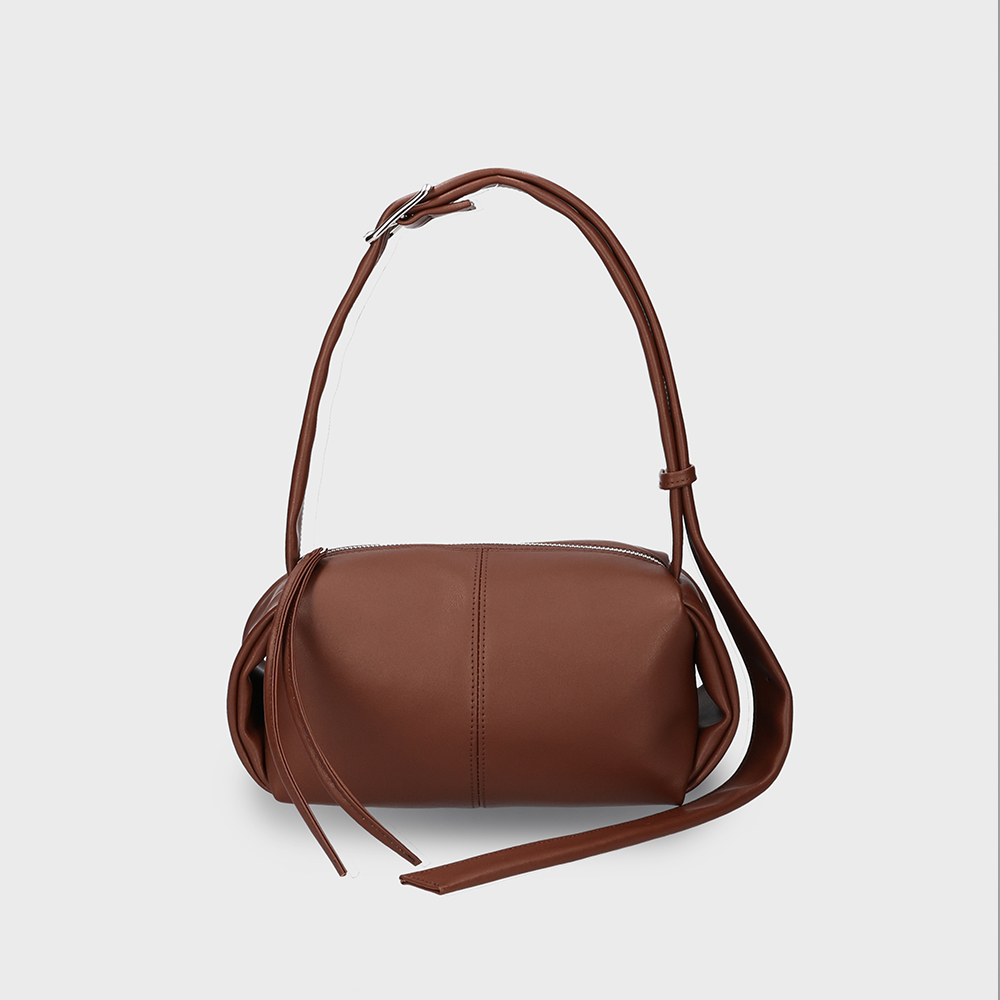 PEANUT BAG COW LEATHER BROWN